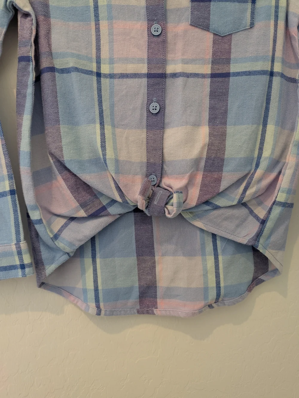 NWT The Children's Place Girls Plaid Button-Up Flannel Shirt Size 7/8 M